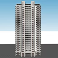 Modern High Rise Residential Buildings With Green Trees And Blue Sky