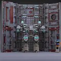 Smart Machines in Industrial Metallic Structure With Multiple Robots And Control Panels