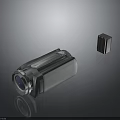 Sleek Digital Camcorder Electronic Device with Charger and Modern Design 3d model