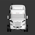 White Heavy Duty Commercial Freight Truck Cab Display With Reflections