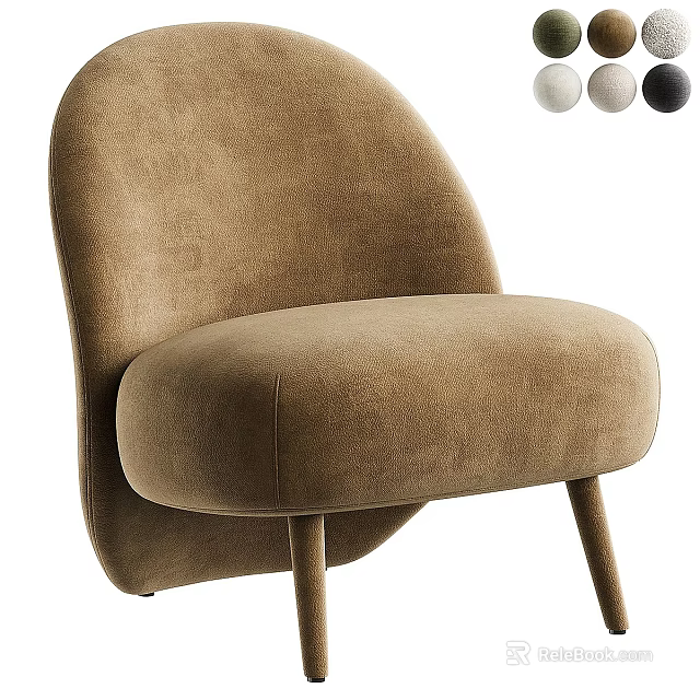 Modern Brown Velvet Sofa Coffee Table Set With Multiple Color Choices And Stylish Design 3d model 
