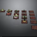Edible Plants Growing on Wooden Planks with Various Fresh Food Crops