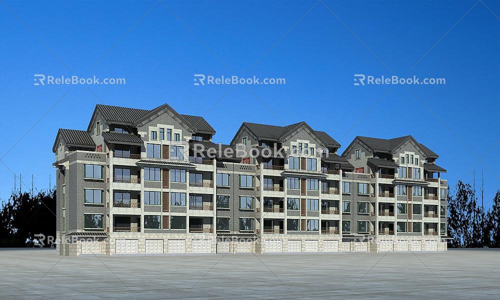 New Chinese residential building 3d model