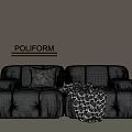 Small sofa fabric sofa 3d model