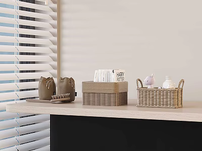 Modern Storage Frame Book Doll Rattan Frame 3d model