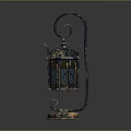 Ancient Bronze Changxin Palace Lantern With Ornate Carvings And Decorative Stand