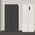 Midea Gray And White French Door Refrigerators With Modern Sleek Design