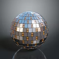 Decorative Mirror Disco Ball Lighting Fixture With Shiny Reflective Surface For Interior Party Decor