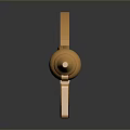 Golden Decorative Key With Intricate Patterns And Reflective Surface For Home Use