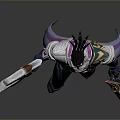 Game And Movie Character In Futuristic Armor Holding Weapon With Decorative Cape