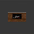 Knife In Black Case Placed On Wooden Table With Perforated Metal Background