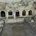 ancient building ruins ancient building excavation ruins archeological building archaeological site 3d model