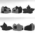 Modern Lazy Sofa Single Sofa Chair Leisure Sofa Bean Bag Sofa 3d model