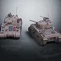 Military Scale Tank Models With Sand Camouflage And Detailed Turrets And Cannons