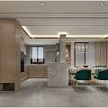 Modern Dining and Living Room Interior Design With Green Chairs Dining Table And Sofa