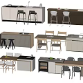 Modern Kitchen Bar Counter Designs With Light Wood Finish And Stools