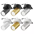 Contemporary Recessed Downlights and Spotlights with Black Gold Silver White Finishes