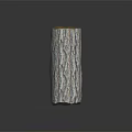 Wood And Stone Cylindrical Decorative Piece Featuring Textured Surface For Interior Decoration