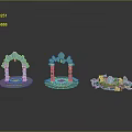 Stargate Jumping Gate Fold Jumping Gate Jumping Gate Stargate Jumping Time Gate Science Fiction Gate 3d model