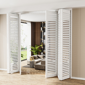 Modern folding door shutter folding door 3d model