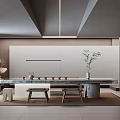Quiet Tea Room Tea Room Tea Tasting Area 3d model