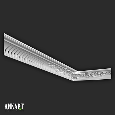 Elegant Architectural Molding With Intricate Carvings And Striped Patterns For Interior Design 3d model