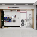 Reception Desk in Enterprise Intelligent Air System Experience Store with Display Screens and Equipment