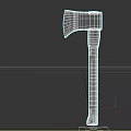 Vintage Handcrafted Axe With Rustic Wooden Handle And Metal Head