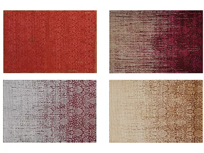 Square Rugs with Various Colors and Textured Patterns for Modern Home Decor and Living Spaces 3d model