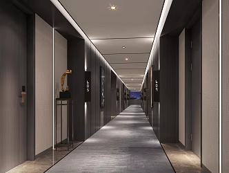 Modern Hotel Away 3d model