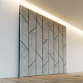 Modern Gray Wall Interior With Geometric Pattern Design And Stone like Texture 3d model
