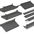 Traditional Chinese Architectural Roof Tiles With Various Eave Styles And Designs