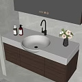 Table basin wash basin integrated basin 3d model