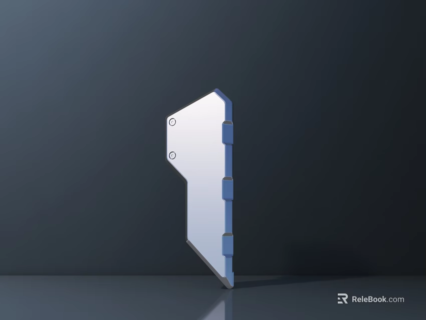 Public Facility Directional Sign With Metal Structure Blue Connection Points And Gray Background Shadow 3d model 