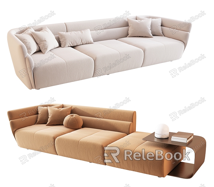 Modern three-seat sofa multiplayer sofa model