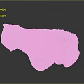 Natural Wood Stone Decorative Piece with Pink Brown Hues and Rustic Texture