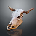 Natural Cow Skull Animal Wall Decor With Horns For Home Decoration