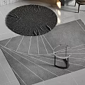 Modern Square Carpet Carpet 3d model
