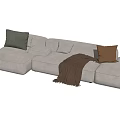 Modern corner sofa multiplayer sofa 3d model