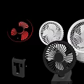 Portable Air Cooler Fans in Various Black and White Desktop Clip on Styles