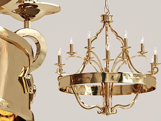 Jianou chandelier metal multi-head chandelier 3d model