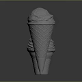 Sweet Delicious Ice Cream Cones With Swirled Soft Serve And Scooped Creamy Treats
