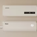 Samsung And Haier Wall Mounted Air Conditioners With Temperature Display On Wall