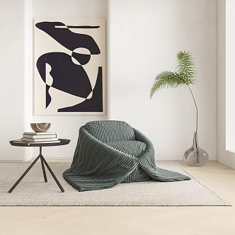 Quiet single sofa 3d model