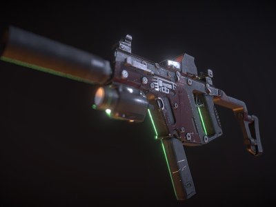 Doomsday submachine gun model