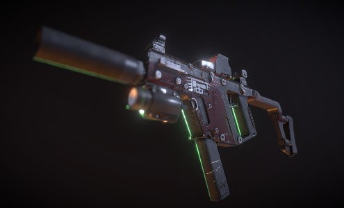 Doomsday submachine gun 3d model