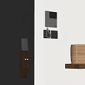 Video intercom doorbell access control monitoring telephone door lock switch 3d model