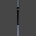 Futuristic Rifle With Sleek Black Metallic Design Glowing Red Accents Ergonomic Grip And Magazine