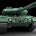 Green Modern Military Tank With Turret Cannon And Tracks Exterior Design
