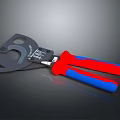 Professional Hardware Pliers With Red Blue Handles For Efficient Cutting Work 3d model